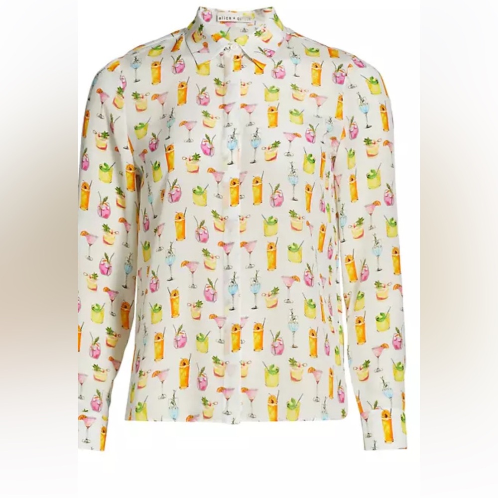 Alice + Olivia Willa Cocktails Shirt M